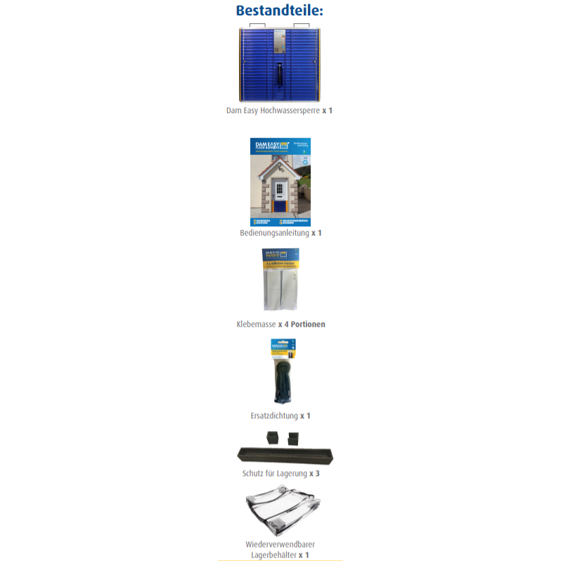 Dam Easy® Hochwasserbarriere für die Tür