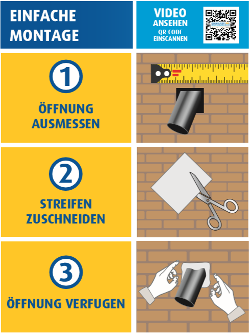 Klebemasse gegen Hochwasser