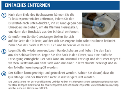 Toilettensperre bei Hochwasser