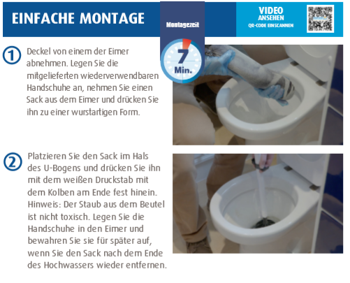 Toilettensperre bei Hochwasser